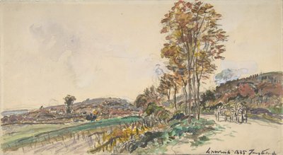 Strada vicino a La Côte-Saint-André, 1885 da Johan Barthold Jongkind