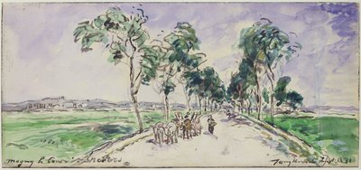 Strada per Magny vicino a Nevers, 1871 da Johan Barthold Jongkind