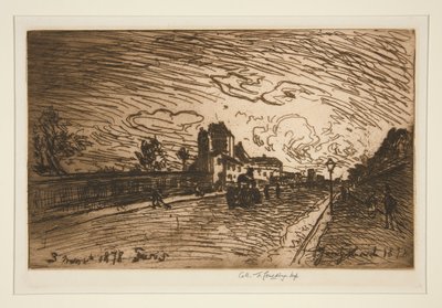 Sortie de la Maison Cochin (Faubourg Saint-Jacques) da Johan Barthold Jongkind