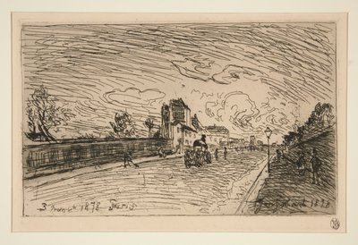 Uscita dalla Casa Cochin (Faubourg Saint-Jacques) da Johan Barthold Jongkind
