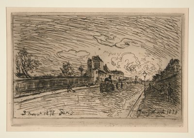 Uscita dalla Casa Cochin (Faubourg Saint-Jacques) da Johan Barthold Jongkind