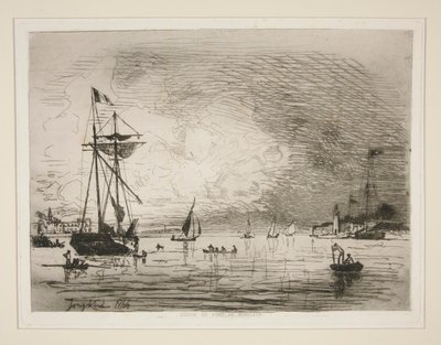 Uscita dal porto di Honfleur da Johan Barthold Jongkind