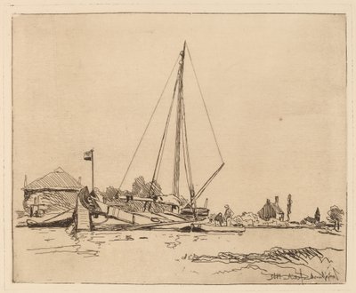 La barca ormeggiata da Johan Barthold Jongkind
