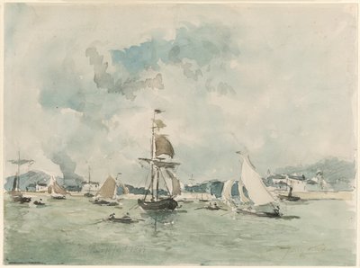 Il porto di Honfleur da Johan Barthold Jongkind