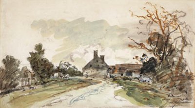 Strada attraverso Côte-Saint-André presso Grenoble da Johan Barthold Jongkind