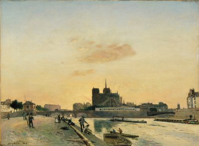 Vista di Notre-Dame, Parigi, 1864 da Johan Barthold Jongkind