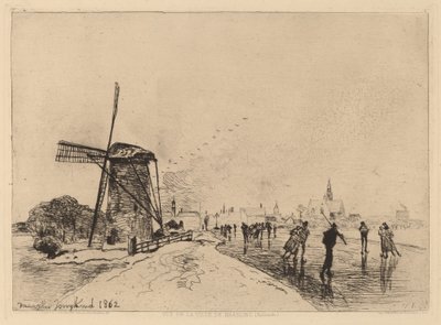 Veduta del Villaggio di Maaslins da Johan Barthold Jongkind
