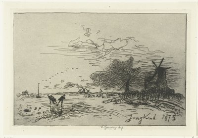 Paesaggio invernale vicino a Rotterdam da Johan Barthold Jongkind