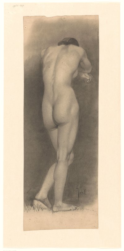 Nudo femminile in piedi, visto da dietro da Johan Braakensiek
