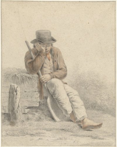 Lavoratore a riposo da Johan Christiaan Willem Safft