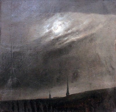 Tedesco: Mondnacht über Dresden Notte di luna su Dresda da Johan Christian Dahl