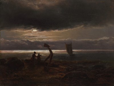 Madre e Bambino al Mare, 1830 da Johan Christian Dahl
