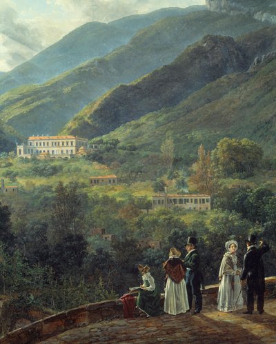 La corte danese davanti al casino Reale da Johan Christian Dahl
