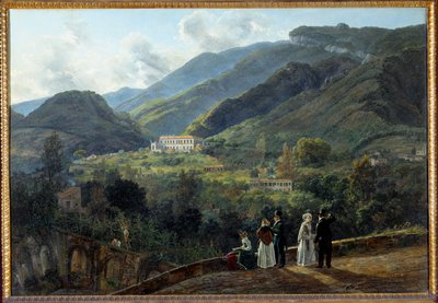 Il casino Reale di Quisisana a Castellammare con la corte di Danimarca da Johan Christian Dahl