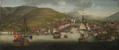 Vista sul porto di Bergen da Johan Christian Dahl
