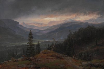 Veduta su Hallingdal da Johan Christian Dahl