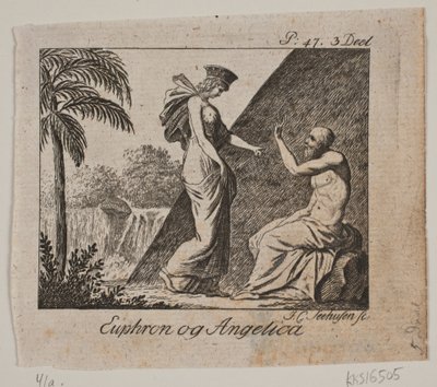 Vignetta. Euphron e Angelica da Johan Christoph Seehusen