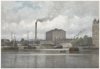 La raffineria di zucchero della ditta vom Rath alla Buitensingel, Nassaukade ad Amsterdam da Johan Conrad Greive