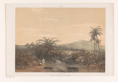 Veduta di Tjileboet (serie Giava secondo i dipinti e disegni di A. Salm) da Johan Conrad Greive