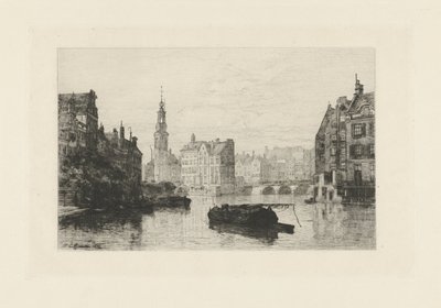 Veduta della Torre della Zecca ad Amsterdam da Johan Conrad Greive