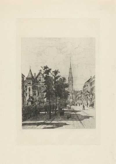 Veduta della Vondelstraat di Amsterdam da Johan Conrad Greive