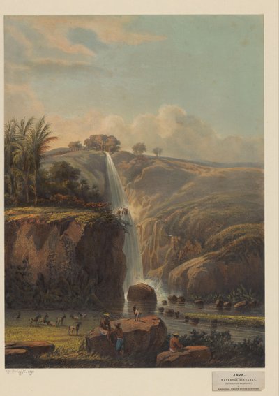 Veduta della cascata a Singahan da Johan Conrad Greive