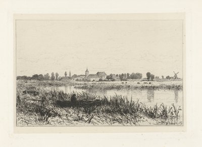 Veduta di un fiume vicino a Bemmel da Johan Conrad Greive