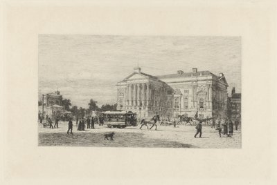 Veduta di Leidseplein ad Amsterdam da Johan Conrad Greive