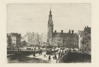 Veduta di Muntplein ad Amsterdam da Johan Conrad Greive