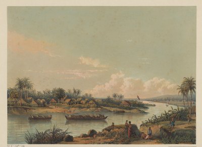 Veduta del fiume Solo a Giava da Johan Conrad Greive