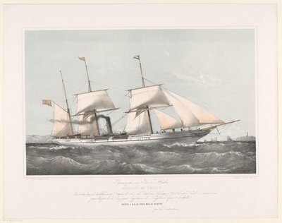 Nave a vapore Mariout e Hedjaz che naviga in mare da Johan Conrad Greive
