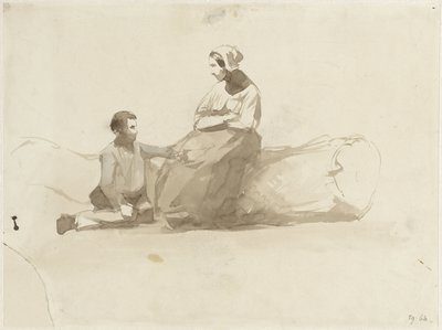 Donna su un tronco d
