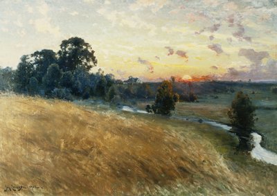 Un Paesaggio Esteso al Tramonto, 1902 da Johan Ericson