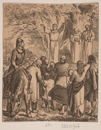 Ansgar predica il cristianesimo da Johan Frederik Rosenstand