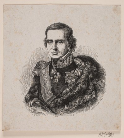 Militare sconosciuto con stella della grande croce svedese da Johan Frederik Rosenstand
