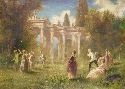 Giocatori di badminton da Johan Friedrich Hennings