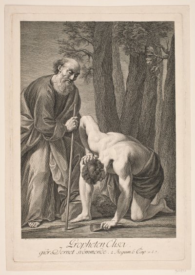 Il profeta Eliseo fa galleggiare il ferro da Johan Georg Preisler