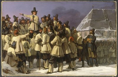Re Gustavo Vasa di Svezia si Rivolge agli Uomini di Dalarna a Mora da Johan Gustaf Sandberg