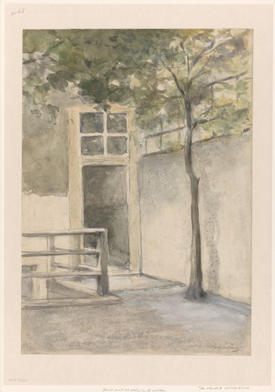 Vista di un cortile dallo studio dell