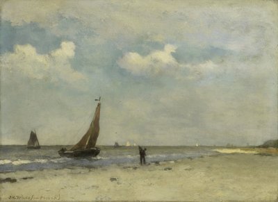 Scena di spiaggia da Johan Hendrik Weissenbruch
