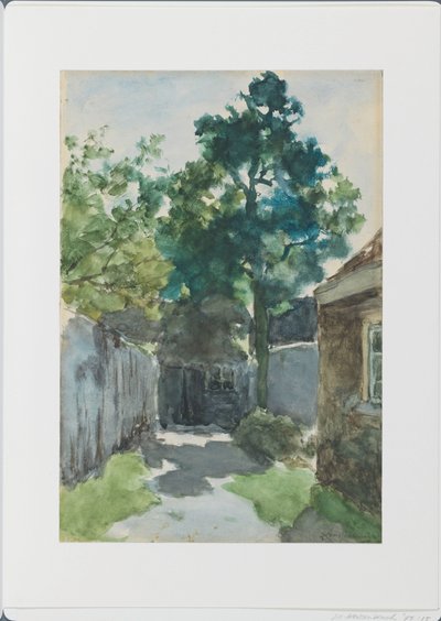 Cortile soleggiato da Johan Hendrik Weissenbruch
