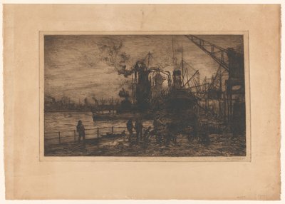 Veduta del porto di Rotterdam da Johan Hendrik van Mastenbroek (signed by artist)