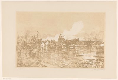 Veduta del porto a Rotterdam da Johan Hendrik van Mastenbroek (signed by artist)