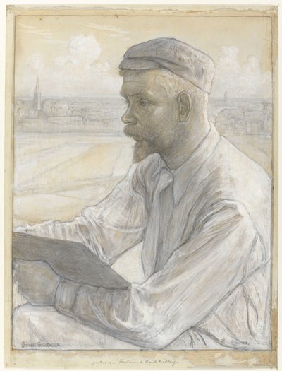 Ritratto del pittore Ferdinand Hart Nibbrig da Johan Henri Gustaaf Cohen Gosschalk