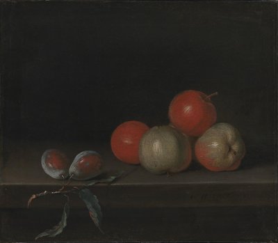 Mele e Pesche su un Tavolo da Johan Hörner