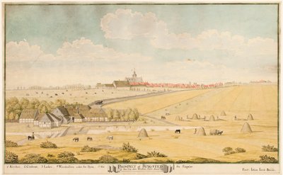 Prospettiva di Ringsted da Johan Jacob Bruun