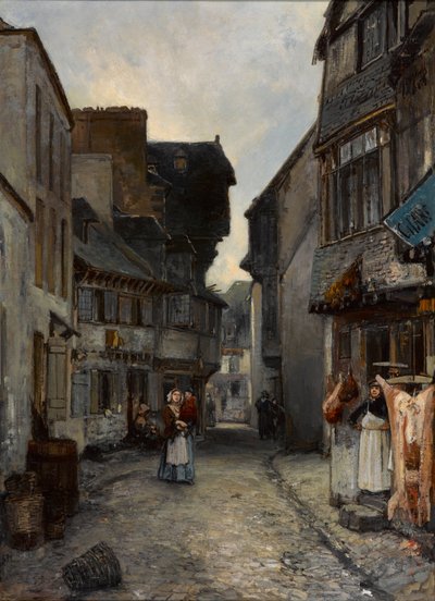 Una strada di Landerneau da Johan Jongkind