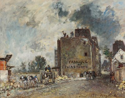 Lavori di demolizione in Rue des Franc-Bourgeois St. Marcel da Johan Jongkind