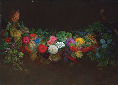 Una magnifica ghirlanda di frutta e fiori da Johan Laurents Jensen
