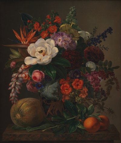 Fiori in un vaso, Sorrento 1834 da Johan Laurents Jensen